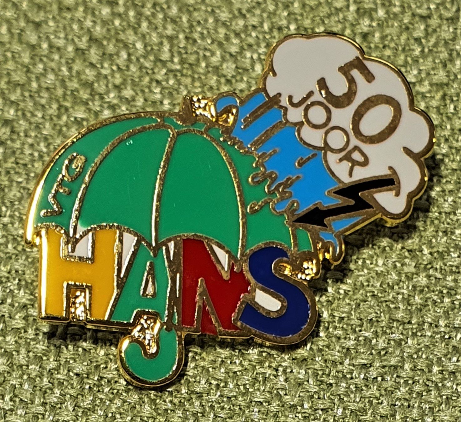 Placchette & Badge: O837 - Pin VTG 50 Joor HANS – Usato da Reinach BL venduto da Boston-Verkauf 1