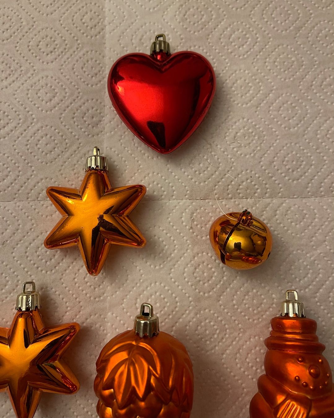 Tutte le decorazioni: 6 Weihnachtsbaumkugeln orange gemischte Formen – Nuovo (secondo la descrizione) da Basel venduto da Seifehuesli 2