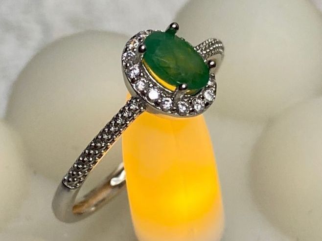 Anelli: Smaragd Ring verstellbar 925 Silber neu – Nuovo (secondo la descrizione) da St. Gallen venduto da GIULESGG 7