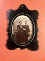 Antik Fotorahmen, Antike Foto ca. Um 1900 