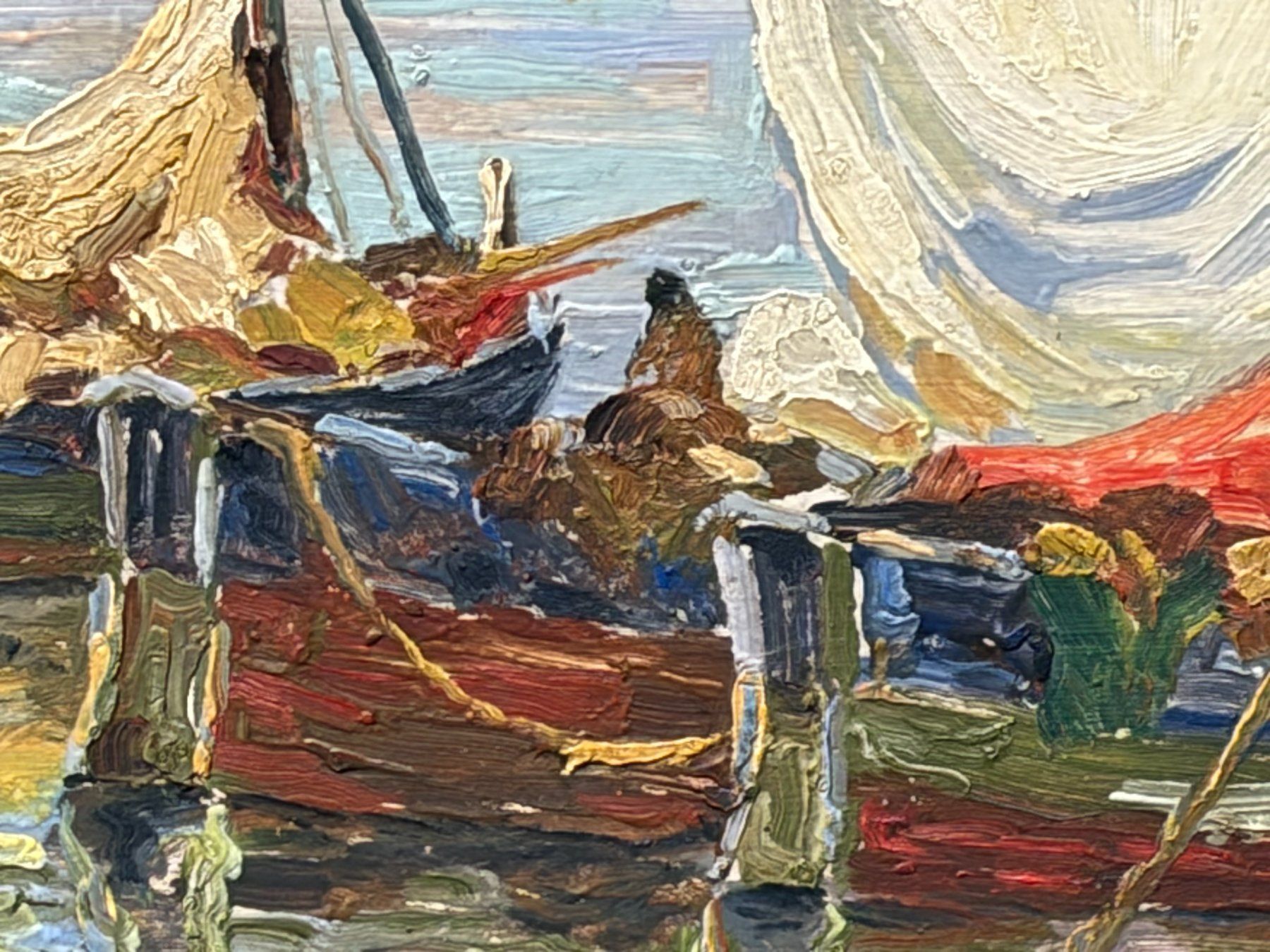 Tableaux: Ölgemälde Segelboote, signiert – D'occasion à Boll par NRie 3