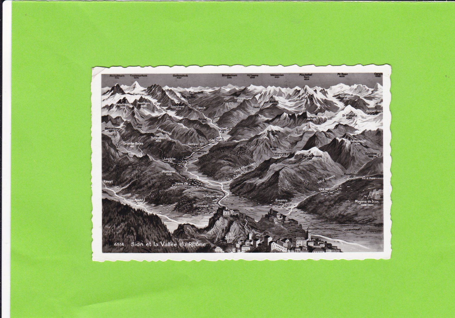 Cartoline postali: Sion et Vallée du Rhône – Usato da St. Peterzell venduto da neckertal
