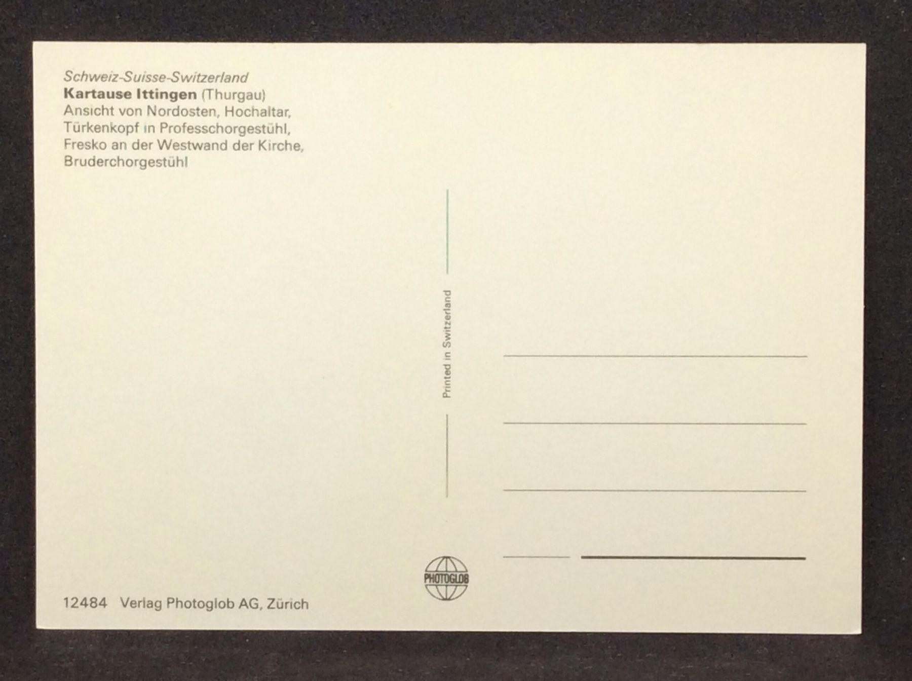 Cartoline postali: Kartause Ittingen (Thurgau) – Usato da Widnau venduto da Brusi9 1
