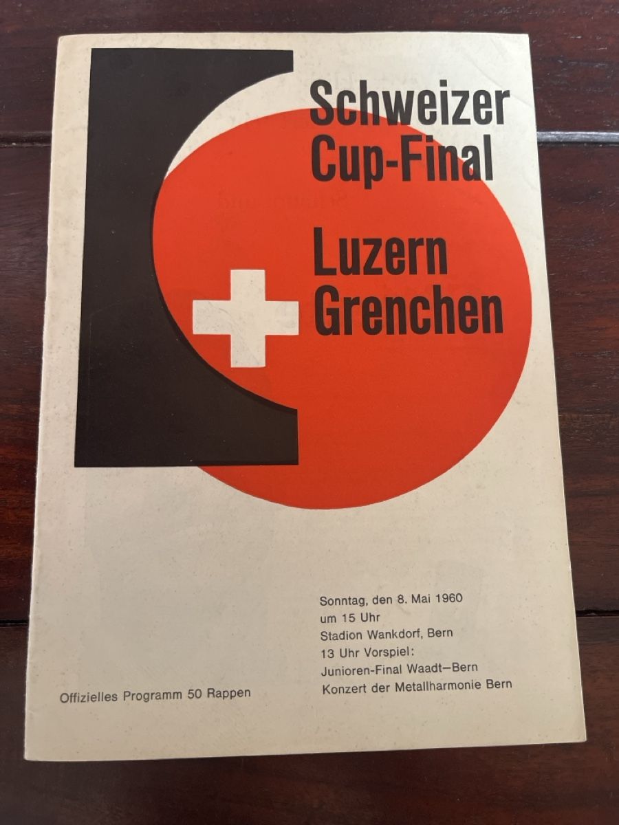 Riviste & Magazine: FC Luzern FCL FC Grenchen Vintage Matchprogramm Cupfinal – Usato da Wallisellen venduto da theadicts77