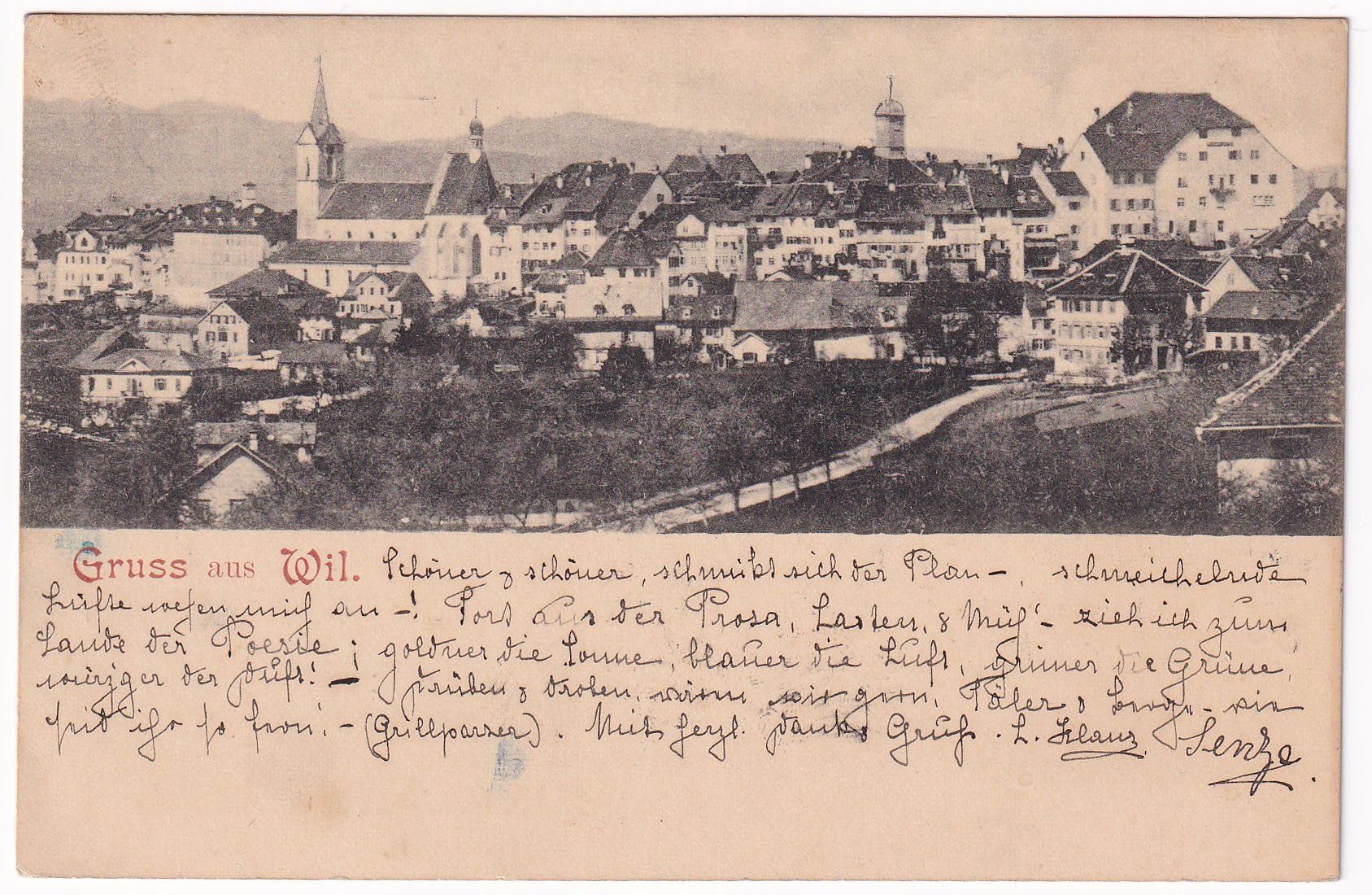 Cartoline postali: Gruss aus Wil. 1900 – Usato da Cormoret venduto da Pascalll2001