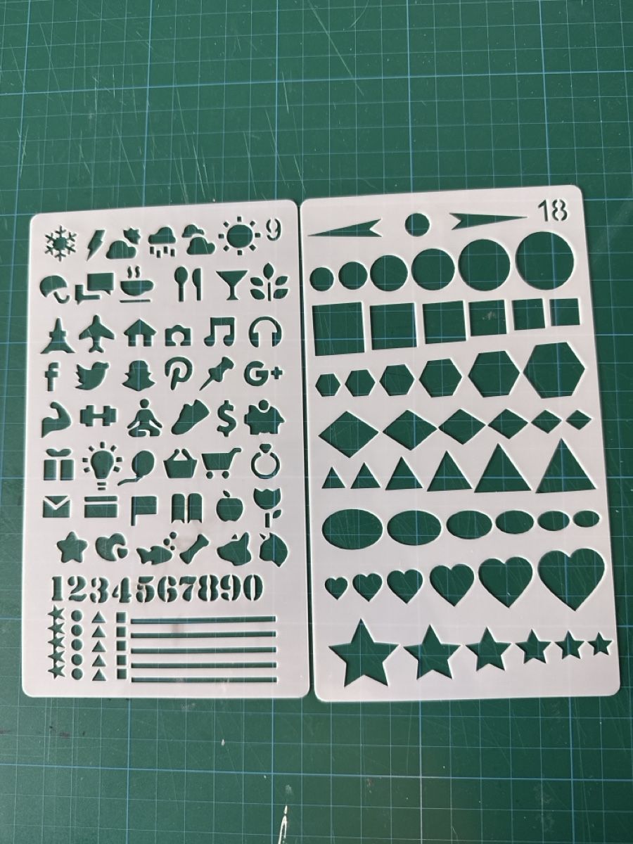 Schablonen: Schablone Journaling Stencils Set 8 Stück neu – Gebraucht aus Riniken von Chippie222000 2