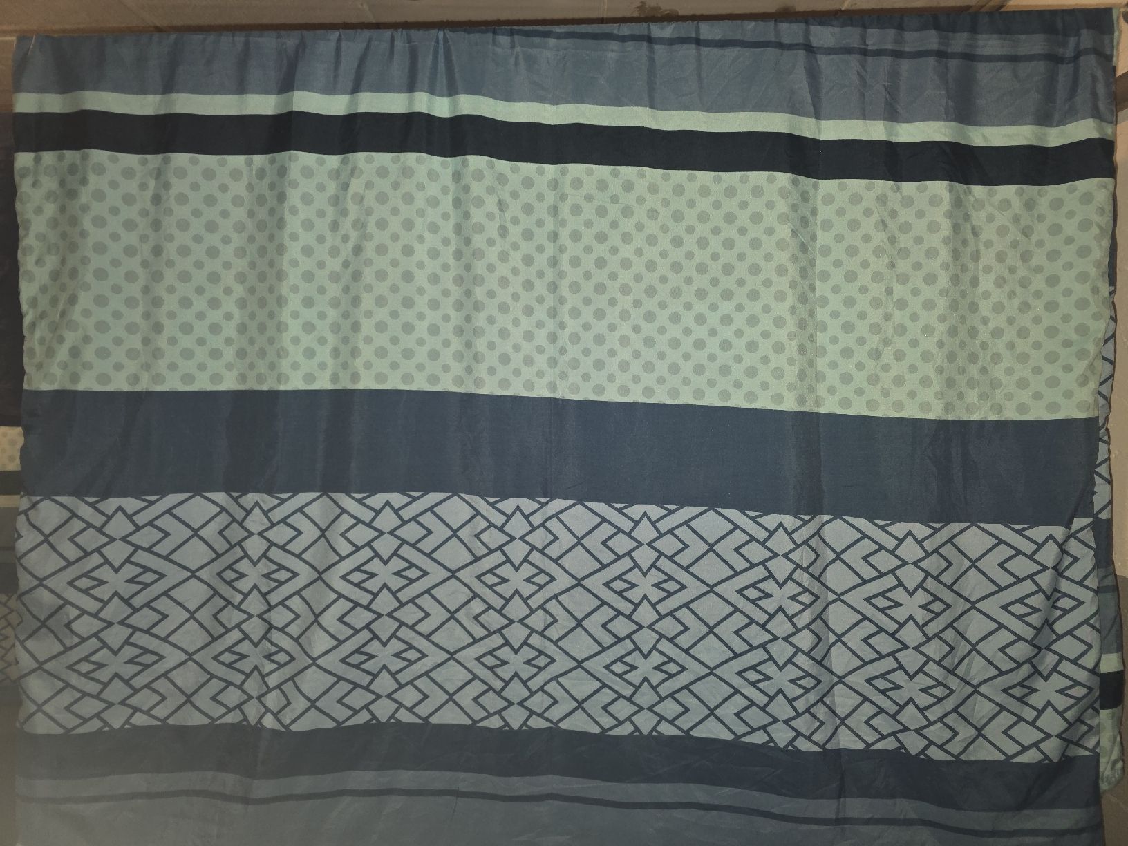 Bettwäsche: Bettwäsche mit Muster, hellblau/dunkelblau, 2er Set – Neu (gemäss Beschreibung) aus Kriens von Caroline_Schweiz