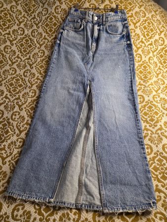 lange Jeansrock