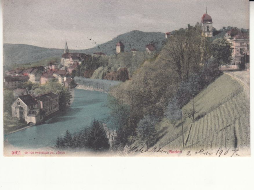Cartoline postali: Baden 1907 – Usato da Bürglen TG venduto da StampGraf