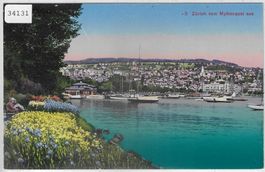 Zürich vom Mythenquai aus - Litho
