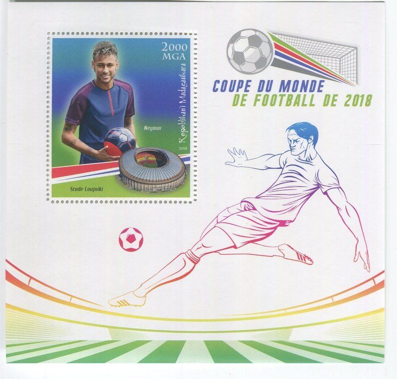 Alle Briefmarken: Block "Fussball". Madagaskar. – Neu und originalverpackt aus Basel von Butsch5