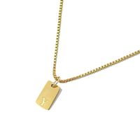 Halskette mit Buchstaben Name Y vergoldet 18K - für Damen