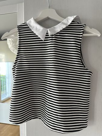 Zara Top, gestreift mit Kragen