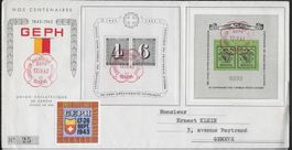 1943 illust. FDC Genfer Block W18 + ZH Block W14 Top ab 1.-