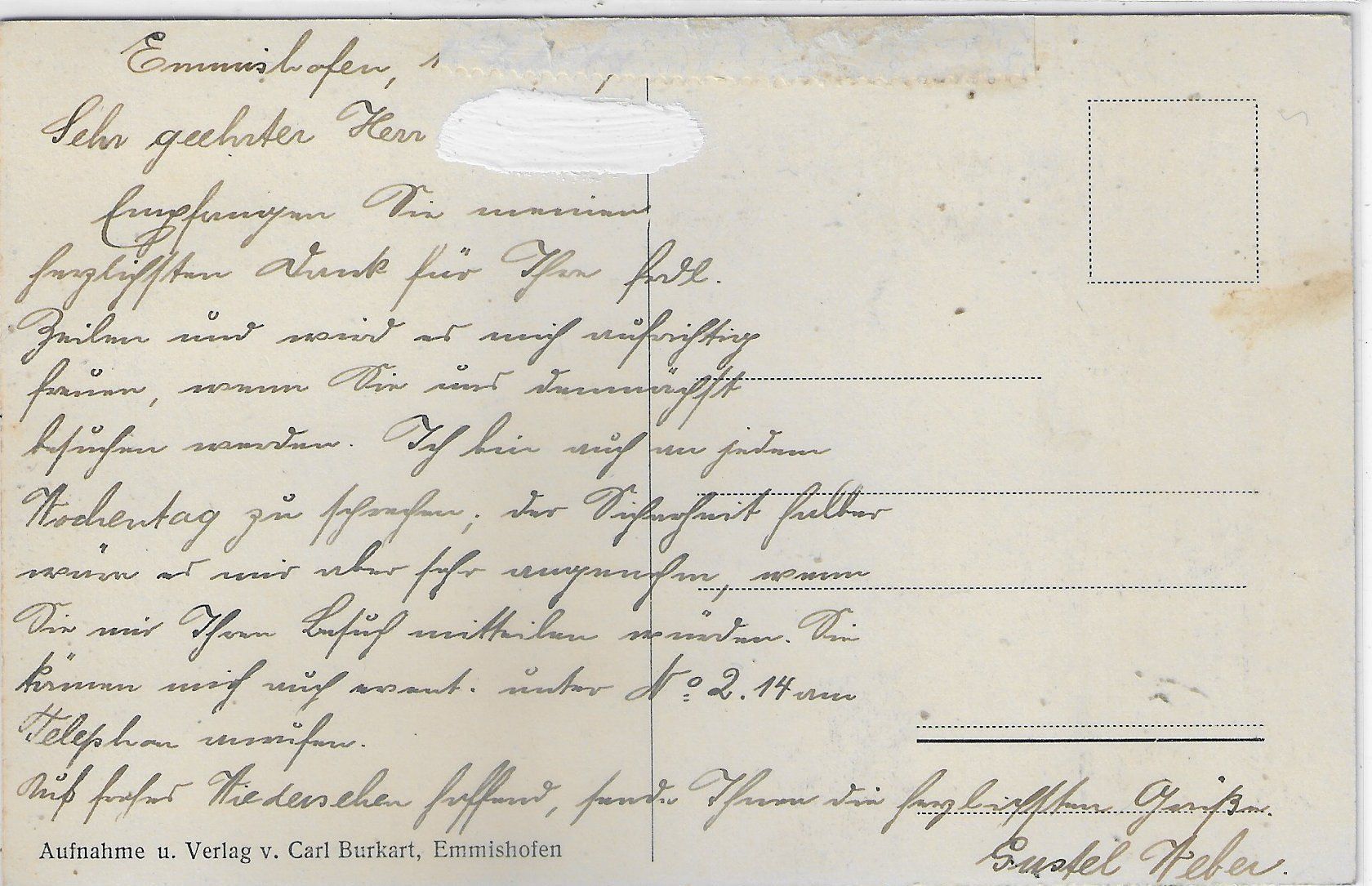 Cartoline postali: Emmishofen - Ausblick vom Ebersberg – Usato da Ettingen venduto da Kartenplanet 1