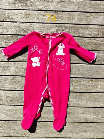 Gr. 74 Pyjama rot Weihnachten