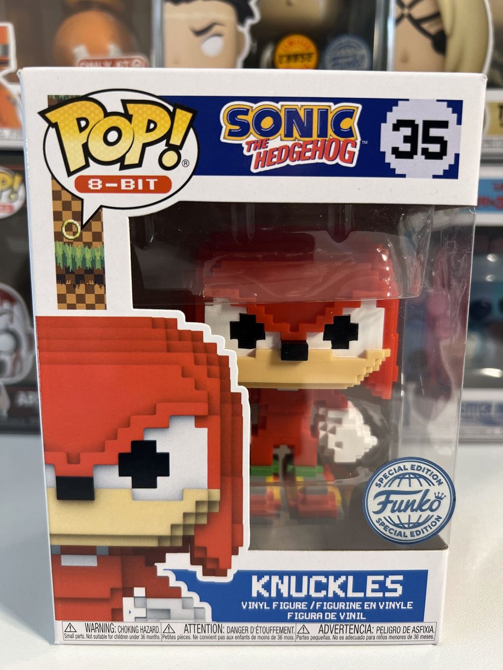 Funko Figuren: Funko POP! 8-Bit Games Sonic the Hedgehog Knuckles Limitée – Neu und originalverpackt aus Le Mouret von perfectbijou
