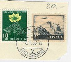 F43 auf Briefausschnitt Kat 20.-- für 1.--