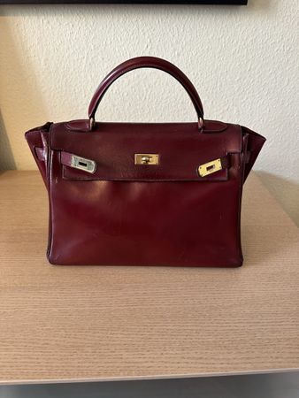 Sac Hermès Kelly 32, vintage 1975 à restaurer.