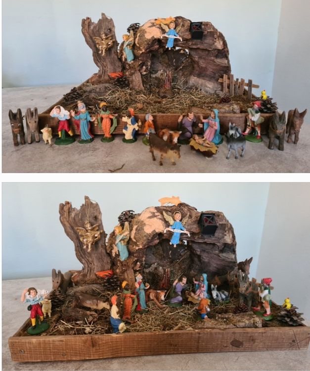 SALE Weihnachtskrippe gross antik 21 Figuren/Tiere Kaufen auf Ricardo
