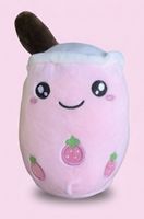 Peluche bubble tea fraise 24cm