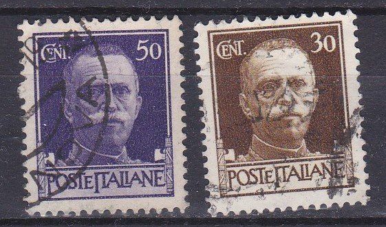 Tutti i francobolli: 2 Timbres  Italie - années 30 - Obl. – Usato da Blonay venduto da Leglaude_01
