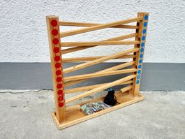 WISA GLORIA Murmelspiel Murmelbahn Kugelbahn DOPPELLÄUFIG