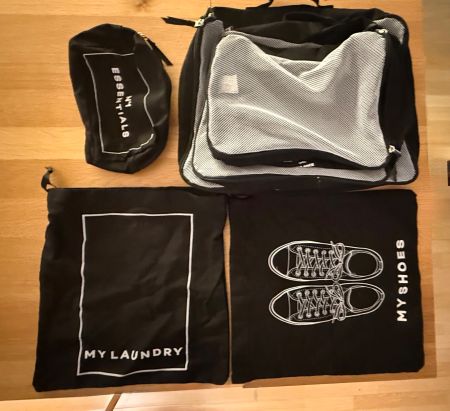 Soulance Packing Cubes Reise Organizer Set Schwarz 6stk