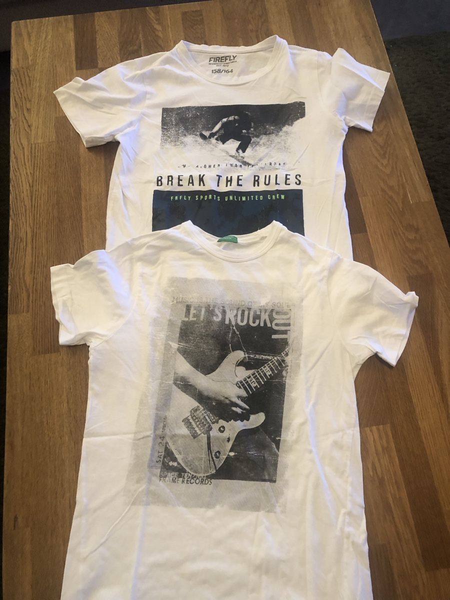 Benetton Lotti & Set di vestiti: T-Shirts weiss Gr. 158 – Usato da Dübendorf venduto da Saturnin35