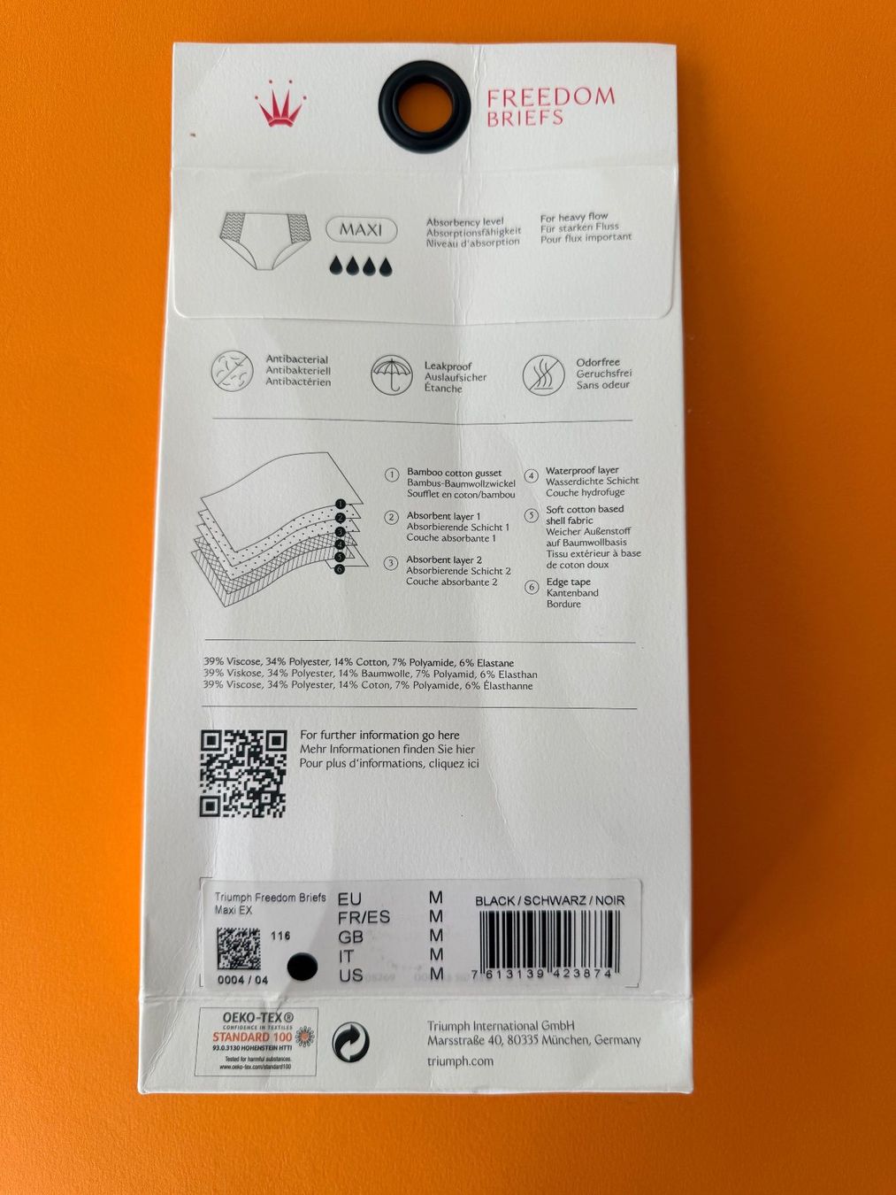 Triumph Sonstige Unterwäsche: TRIUMPH, FREEDOM Briefs Maxi,  Grösse M, Farbe Schwarz – Neu und originalverpackt aus Rudolfstetten von gst_g7xl 1