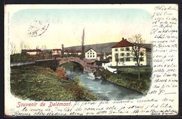 AK Delémont, Panorama, 1923