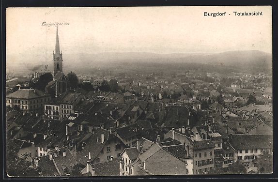 Cartes postales: Burgdorf, Totalansicht mit Kirche und Te – D'occasion à Berlin par bartko-reher