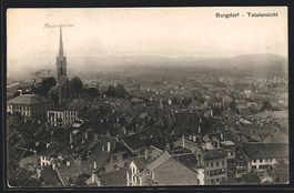 Burgdorf, Totalansicht mit Kirche und Te