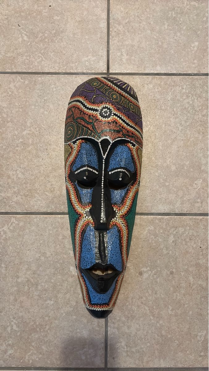 Tutte le decorazioni: Dekorative Maske bemalte Kunsthandwerk – Usato da Mollis venduto da mabu1993