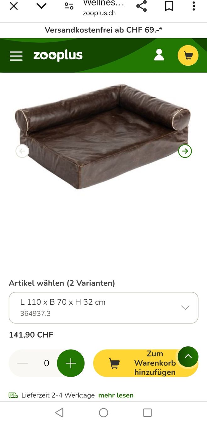 Cucce & Letti: Hundebett Leder Optik – Nuovo (secondo la descrizione) da Remigen venduto da moondance1989
