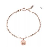 Armband mit Smiley Anhänger Roségold neu