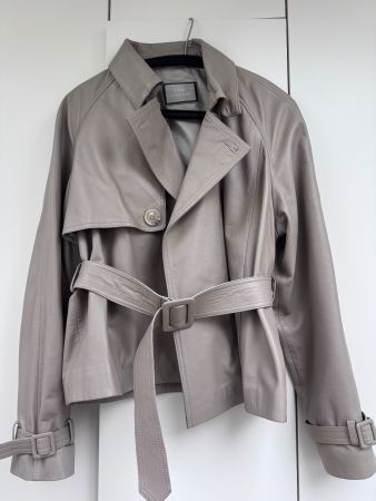 Neuwertige Lederjacke von Linelbi Gr. 36 in taupe