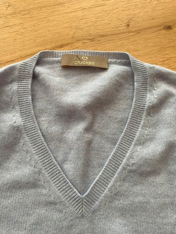 Pull Homme Cruciani - 100% Coton - Taille M - Vert - Col Rond - Neuf Avec étiquettes