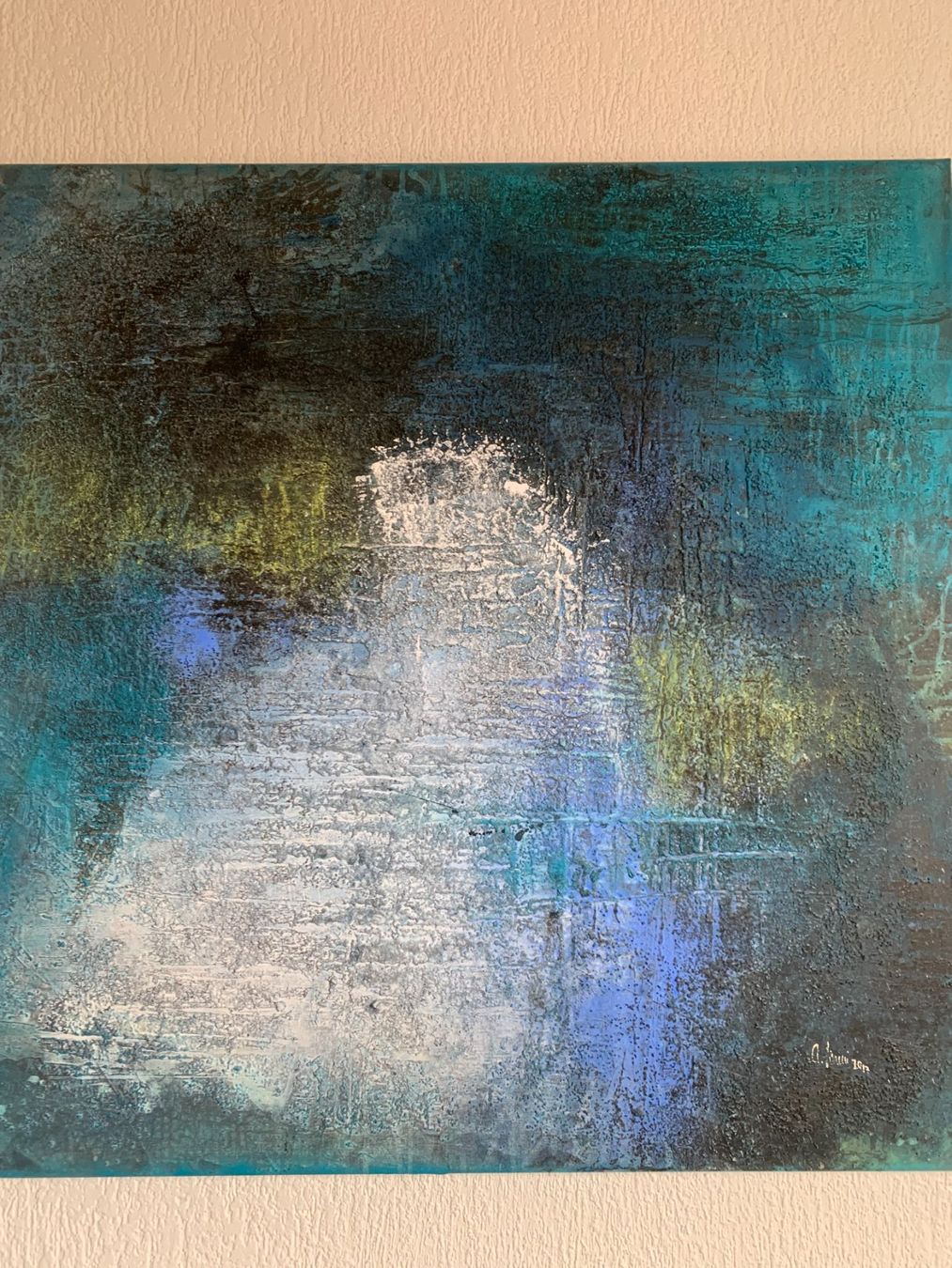 Dipinti: "Formule Magique II" von Angela Pinelli, Acryl, 100 x 100 cm – Usato da Gwatt (Thun) venduto da tomstown 1