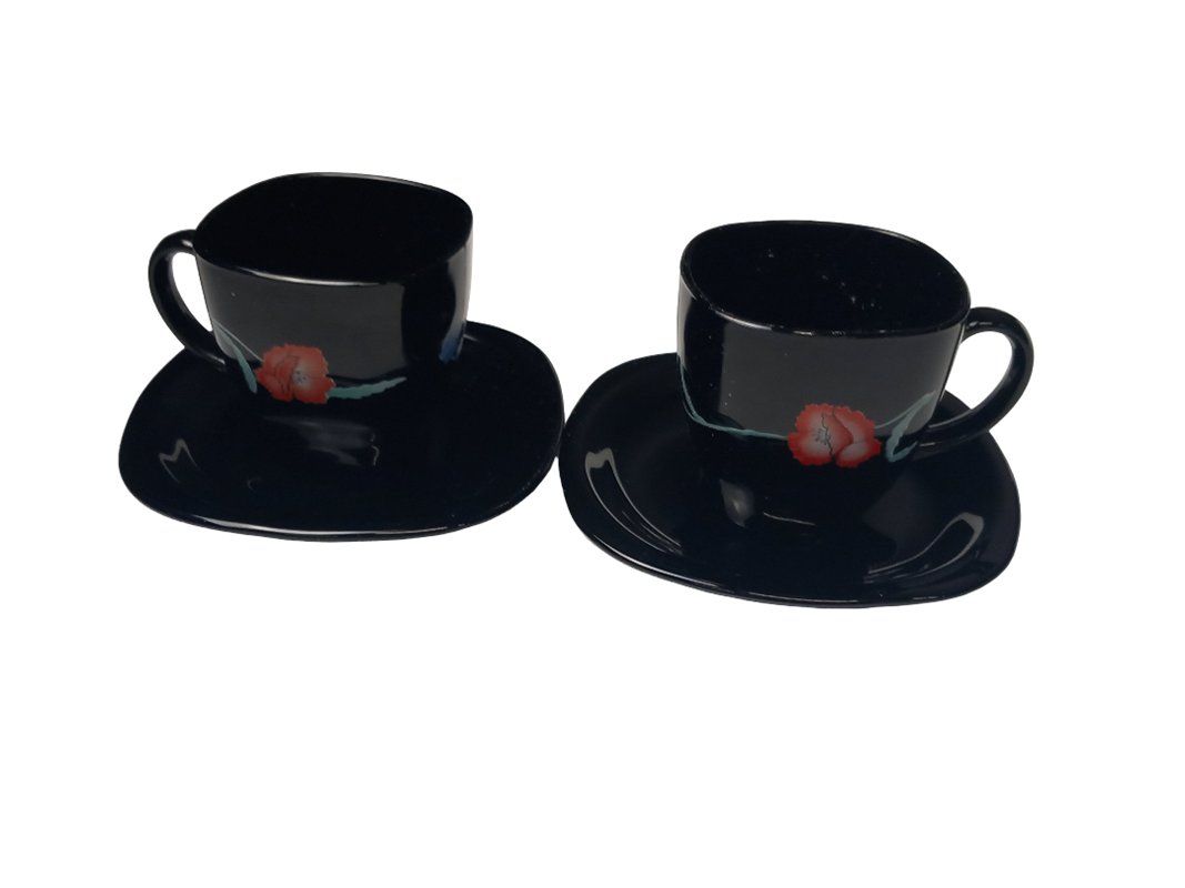 Set di piatti: Kaffeetassen, schwarz – Usato da Hünenberg venduto da Restwert_Zug 7