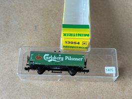 Minitrix 13954 Kuhlwagen Bierwagen Carlsberg