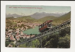 AK 1908 Lugano mit San Salvatore Bahn
