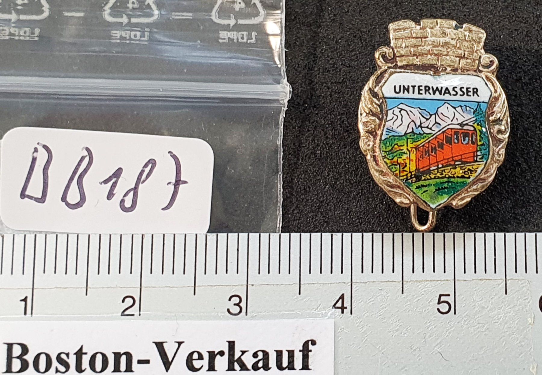 Spille & Fermagli: BB187 - Alte Brosche Standseil-Bahn Unterwasser Iltiosbahn – Usato da Reinach BL venduto da Boston-Verkauf 2
