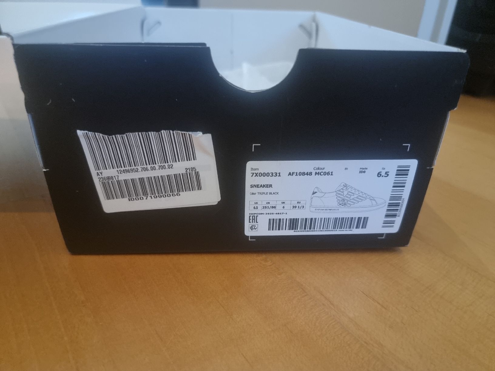 Herrenschuhe: EA7 Turnschuhe schwarz Grösse 39 1/3 neu – Neu und originalverpackt aus Zweidlen von VG159 3
