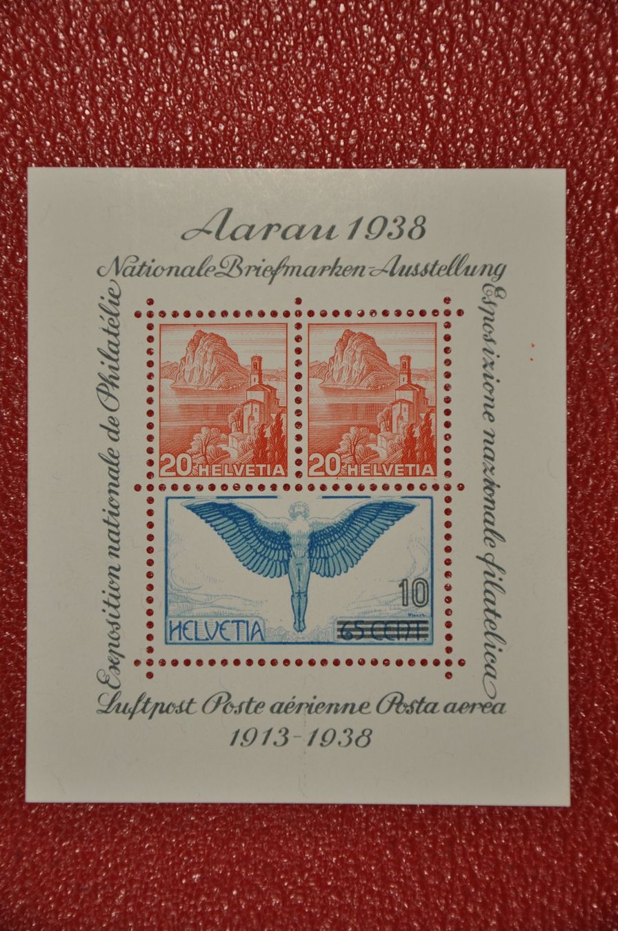Tutti i francobolli: 1938 NABA Aarau Block W11 postfrisch – Nuovo (secondo la descrizione) da Wolfhalden venduto da Zinauktion