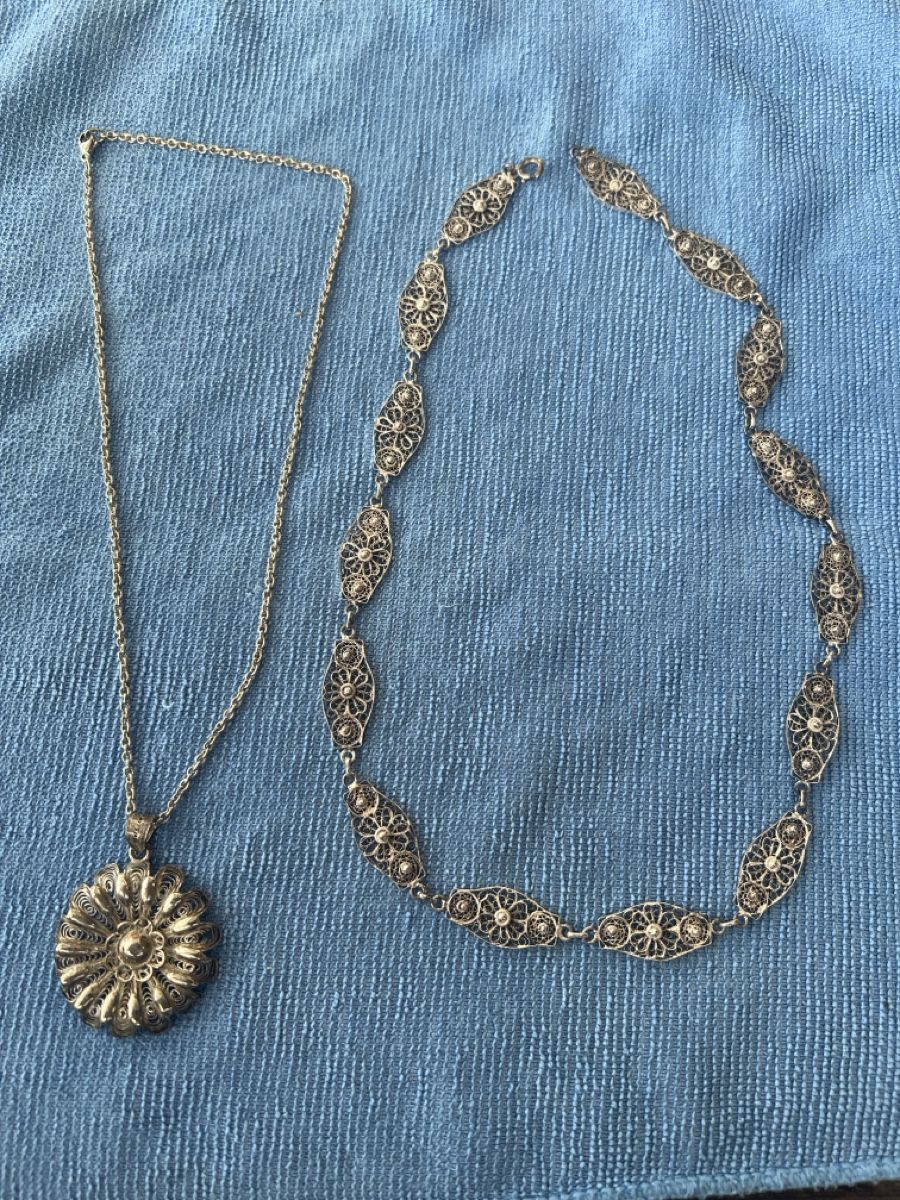 Catenine: Filigraner Trachten-, Silberschmuck,  Kette – Usato da Steckborn venduto da Holiday66