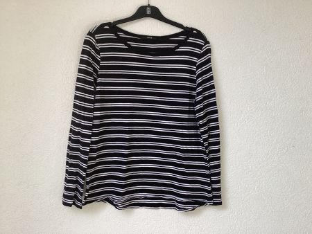 Opus Shirt, schwarz-weiss gestreift, Langarm, Gr.44