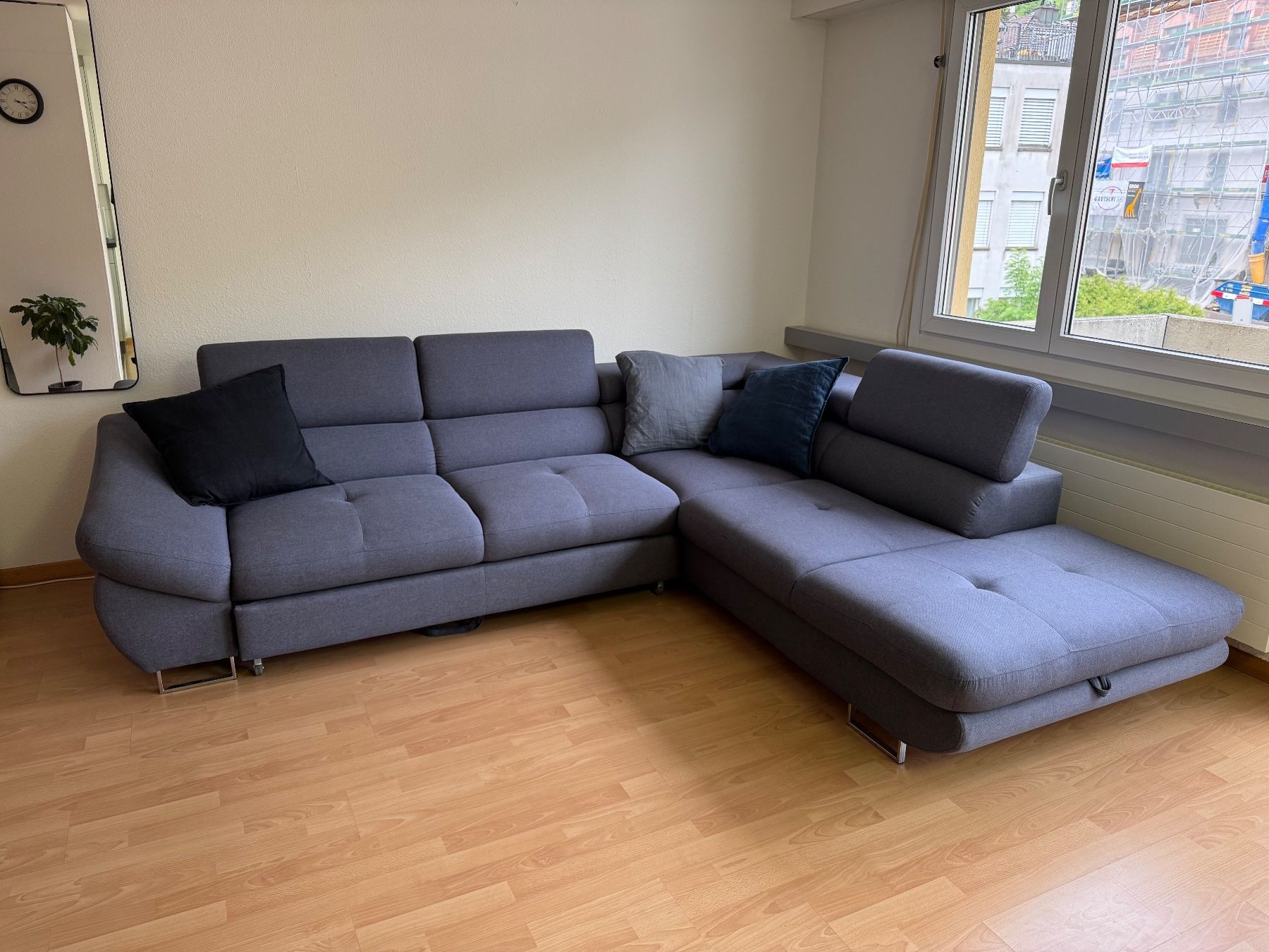Sofas: Hom´in Ecksofa FABIO, Schlafsofa, blau – Gebraucht aus St. Gallen von cedisells
