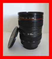 Linse Canon EF 24-105mm Kaffeetasse Cappuccino Kamera Bar