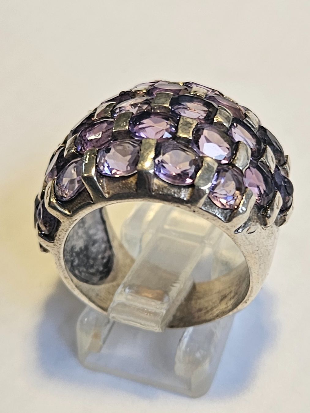 Anelli: Ring Silber mit lila Amethist Steinen Grösse 58 – Nuovo (secondo la descrizione) da Zürich venduto da Bieter04 5